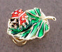 Enameled Ladybug Slide in 14 Karat Gold