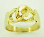 Figaro Link Ring in 14 Karat Gold