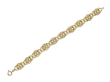 Vintage Multi Link Charm Bracelet in 18 Karat Gold - alternate view