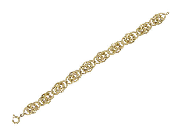 Vintage Multi Link Charm Bracelet in 18 Karat Gold - Item: GBR120 - Image: 2