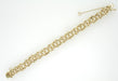 Vintage Heavy Double Link Rope & Smooth Link Charm Bracelet in 14 Karat Gold