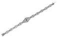 Art Deco Filigree Sapphire Bracelet in 14 Karat White Gold