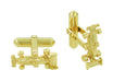 Race Car Cufflinks in 14 Karat Yellow Gold