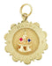 Happy Birthday Cake Charm with Gems in 14 Karat Gold