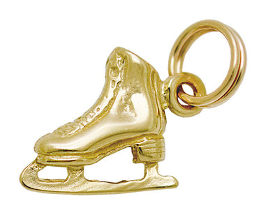 Ice Skate Charm in 14 Karat Gold - Vintage Charm
