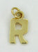 Letter "R" Initial Charm in 14 Karat Gold