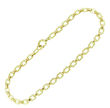 Vintage Flat Link Bracelet in 10 Karat Yellow Gold - alternate view