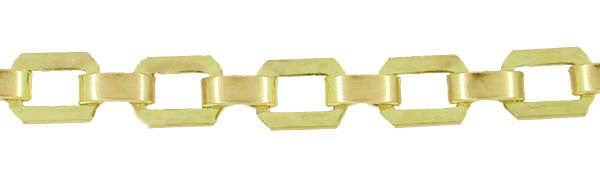 Vintage Flat Link Bracelet in 10 Karat Yellow Gold