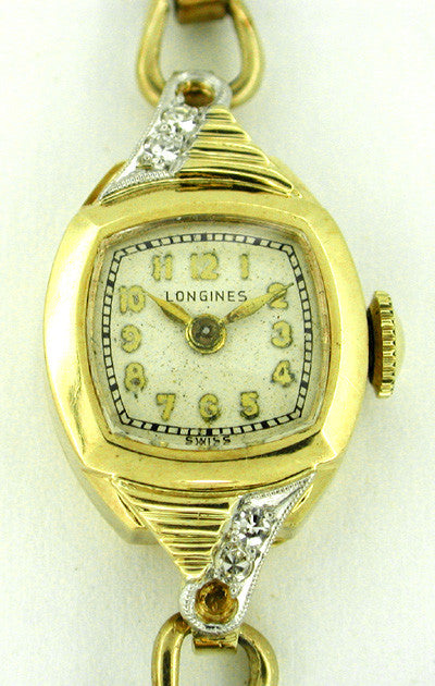 Ladies Longines Diamond Wristwatch in 14 Karat Gold