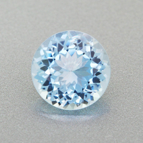 0.67 Carat Loose Round Natural Aqumarine Gemstone | Gorgeous Celeste Blue | 6mm