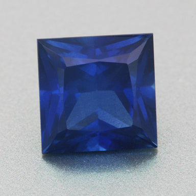 Gorgeous Rare 1.38 Carat Princess Cut Blue Sapphire 6mm Square