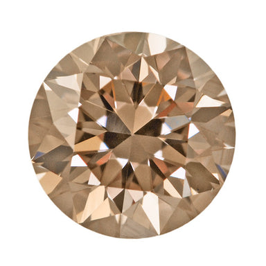 0.54 Carat Natural Caramel Color Loose Fancy Brown Diamond | Round Brilliant VS1 Clarity