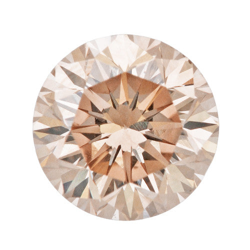0.38 Carat Natural Color Loose Pink Champagne Diamond | Round Brilliant VS2 Clarity