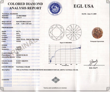 1.00 Carat Brown Sugar Color Natural Fancy Loose Brown Diamond | Round Brilliant SI2 Clarity - alternate view