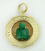 Lucky Buddha Pendant in Jade and 14 Karat Gold