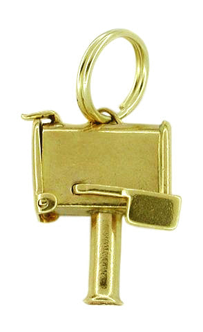 Mailbox Moveable Charm in 14 Karat Gold - Item: C297 - Image: 2