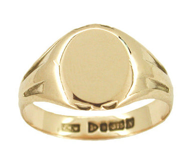 Men's Victorian Signet Antique Ring in 9 Karat Rose Gold - Circa 1896