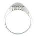 Men's Tiered Art Deco Diamond Ring in 14 Karat White Gold