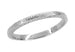 Art Deco Three Sided Wheat Engraved Wedding Ring in Platinum - 2.3mm Wide