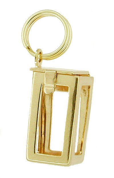 Movable Box Charm in 10 Karat Gold