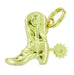 Movable Cowboy Boot and Spur Charm in 10 Karat Gold
