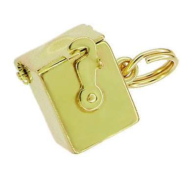14 Karat Gold Movable Jack in the Box Charm Pendant - alternate view