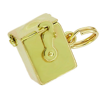 14 Karat Gold Movable Jack in the Box Charm Pendant - Item: C170 - Image: 2