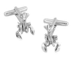 Movable Lobster Cufflinks in Sterling Silver