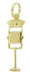 Movable Microphone Charm in 14 Karat Gold