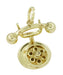 Movable Telephone Charm in 9 Karat Gold