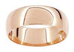 Men's 8mm Wide Heavy "Comfort Fit" Domed Wedding Band Ring in 14 Karat Rose Gold - Size 12