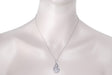 Art Deco Diamond Filigree Pendant Necklace in Sterling Silver
