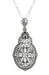 Art Deco Diamond Filigree Pendant Necklace in Sterling Silver