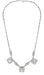 Art Deco Filigree White Topaz 3 Drop Necklace in Sterling Silver