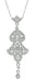 Edwardian Pearl Lavalier Drop Pendant Necklace in 14 Karat White Gold