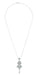 Edwardian Pearl Lavalier Drop Pendant Necklace in Sterling Silver