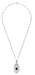 Art Deco Black Onyx Filigree Oval Pendant Necklace in Sterling Silver