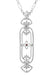 Filigree Art Nouveau Fleur De Lys Ruby Pendant Necklace in Sterling Silver