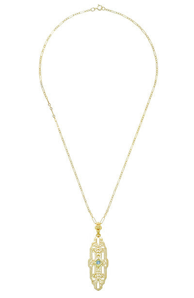 Yellow Topaz Marque Satellite Necklace - JK Designs Jewelry