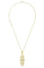 Vintage Inspired Art Deco Diamond Necklace in Yellow Gold Vermeil Over Sterling Silver - 1920's Replica Lozenge Pendant