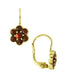 Small Bohemian Garnet Victorian Drop Earrings in 14 Karat Yellow Gold and Sterling Silver Vermeil