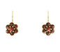 Small Bohemian Garnet Victorian Drop Earrings in 14 Karat Yellow Gold and Sterling Silver Vermeil