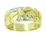 Nugget Diamond Set Band Vintage Ring in 14 Karat Gold