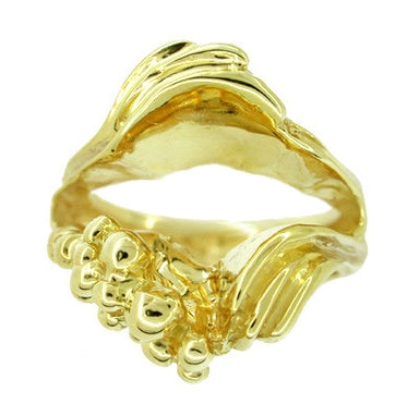 Ocean Wave Ring Guard in 14 Karat Gold