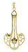 Art Nouveau Antique Lavaliere Pendant in 10 Karat Gold