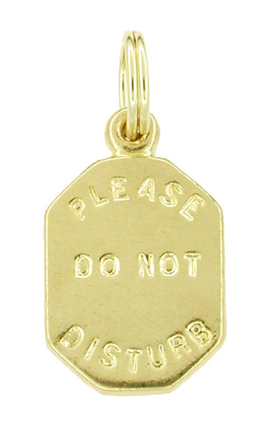 Please Do Not Disturb Charm in 14 Karat Gold