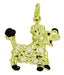 Enameled Poodle Charm in 14 Karat Gold