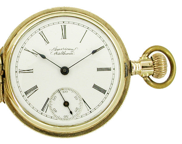 American Waltham Ladies 0 Size Pocket Watch in 14 Karat Gold