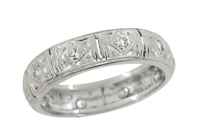 Art Deco Fenwick Diamond Antique Wedding Ring in Platinum - Size 6