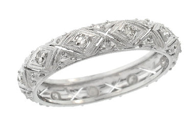 Stanwich Diamond Eternity Band in Platinum - Vintage Art Deco - Size 7 1/2
